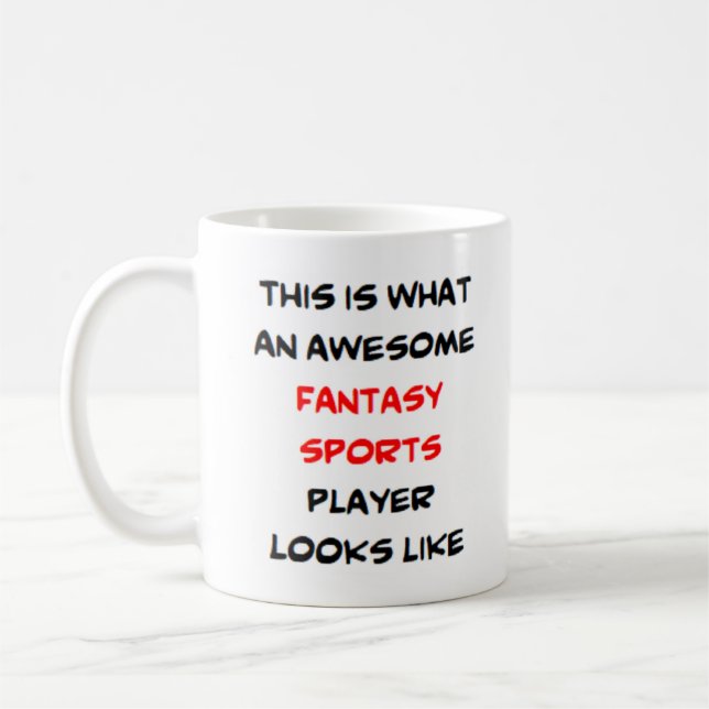 fantasi sportspelare, fantastisk kaffemugg (Vänster)