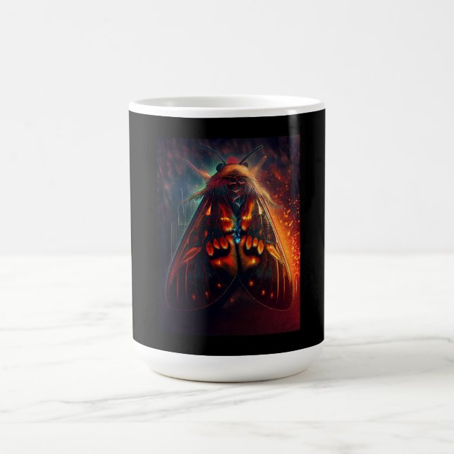 Fantasi Version Av En Clown Ansikte Tiger Moth Kaffemugg (Center)