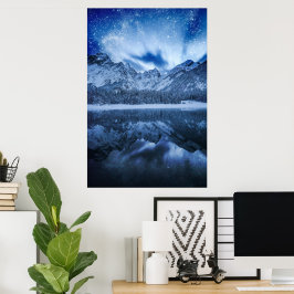 Fantasi vid bergssjö poster