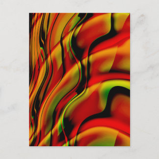 Fantasia med röd Bra Fractal Art Vykort