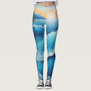 Fantasia Vatten Sjölandskap Leggings