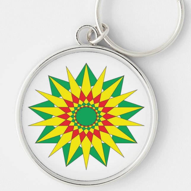 Fantasie Schlüsselanhänger Rund Silverfärgad Nyckelring (Framsidan)