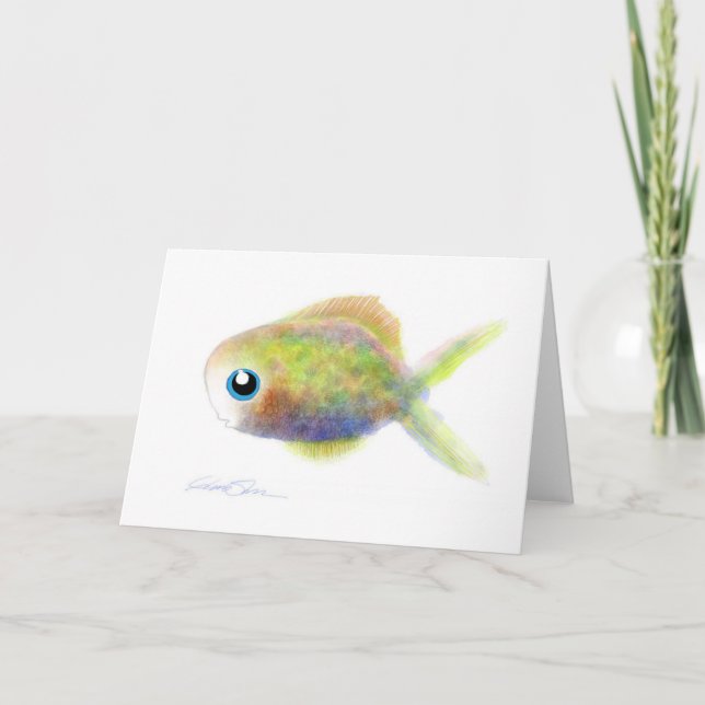 Fantasifisk: Den blåögda pojken Kort (Framsida)
