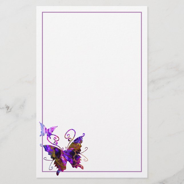 Fantasifjärilar Brevpapper (Framsida)