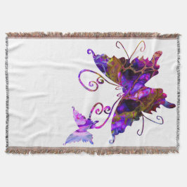 Fantasifjärilar Filt