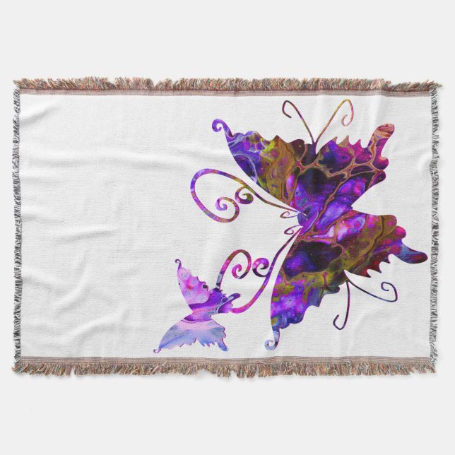 Fantasifjärilar Filt (Framsidan)