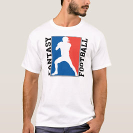 Fantasifotboll, röd vit och blåttlogotyp t shirt