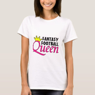 Fantasifotbolldrottning för vitskjorta t shirt