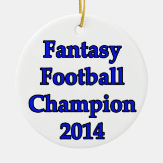 Fantasifotbollmästare 2014 julgransprydnad keramik