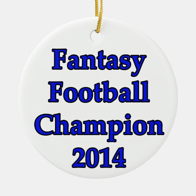 Fantasifotbollmästare 2014 julgransprydnad keramik (Framsidan)
