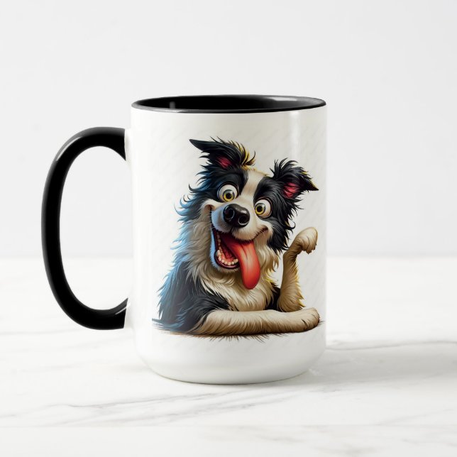 fantasifull hund mugg (Vänster)