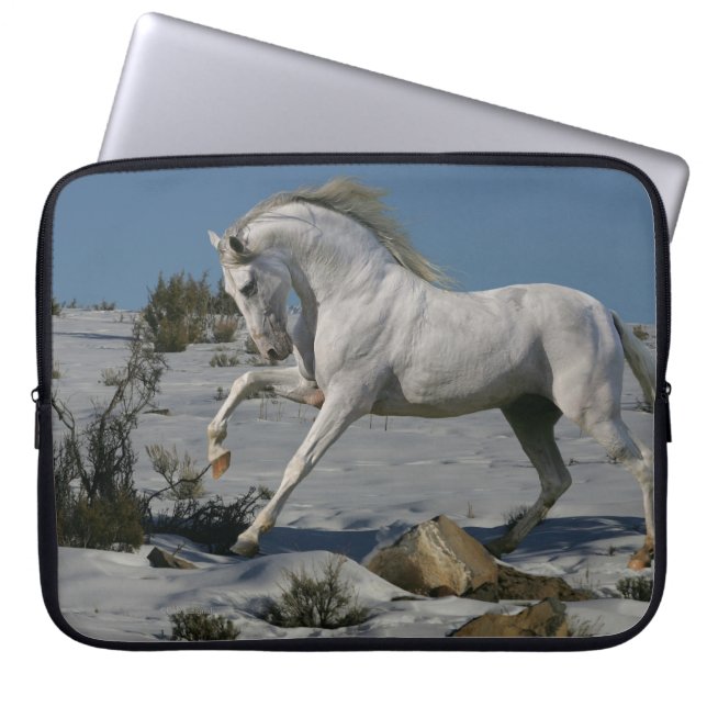 Fantasihästar: Snökung Laptop Sleeve (Framsidan)
