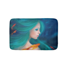 fantasihavssjöjungfru med den röda fiskbadmattan badrumsmatta