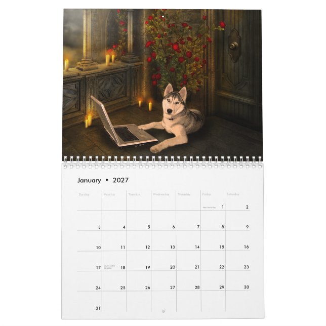 Fantasihundkalender Kalender (Jan 2027)