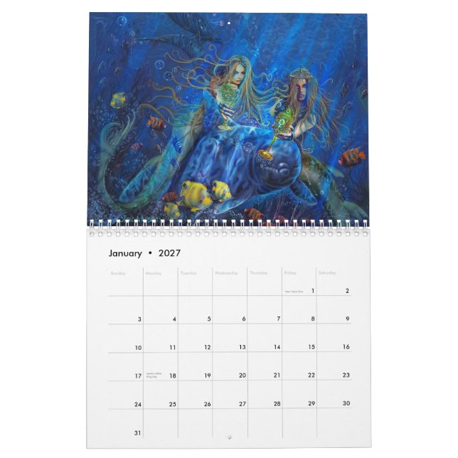 Fantasikonst av Steve en Roberts Kalender (Jan 2027)