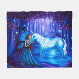 Fantasikonstfe och Unicornullfilt Fleecefilt