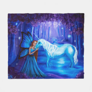 Fantasikonstfe och Unicornullfilt Fleecefilt