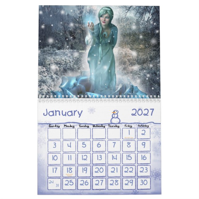 Fantasikonstkalender - version 2 kalender (Jan 2027)