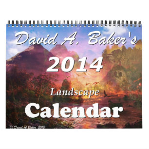 Fantasilandkalender av konstnären David A. Bagare Kalender