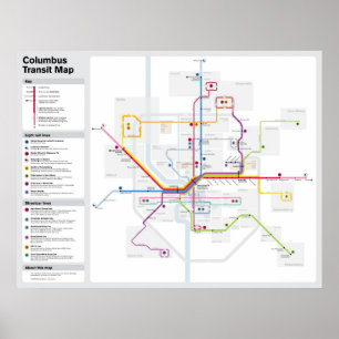 Fantasin Columbus genomreser kartan Poster