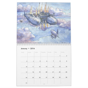 Fantasin landskap kalender