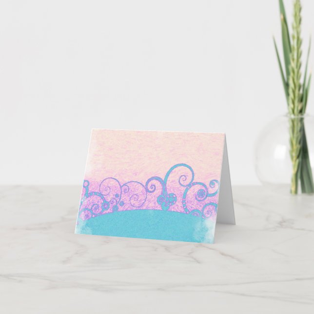 fantasinokort för pastel grunge helgkort (Framsida)