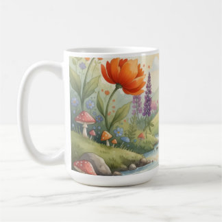 fantasisk skogstomte kaffemugg