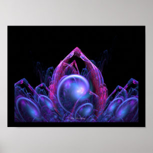 FantasislottFractal vid kattunge Ann Poster