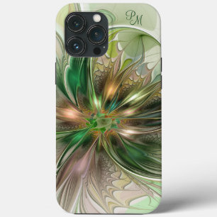 Fantassisk Abstrakt Fractal Flower Initialer