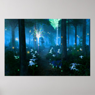 Fantastare: Natt i Fairy Land Print Poster