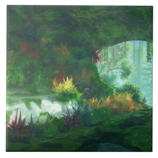 Fantastes: Dam vid Marble Tile / Trivet Kakelplatta (Framsidan)