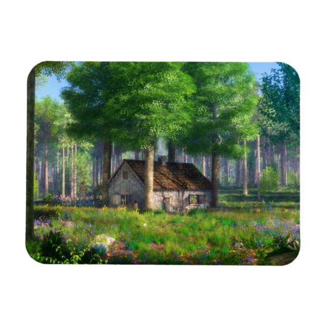 Fantastes: Forest Cottage Flexible Magnet (Horisontell)