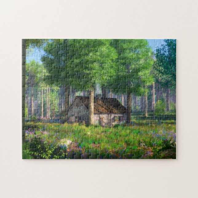 Fantastes: Forest Cottage Puzzle Pussel (Horisontell)