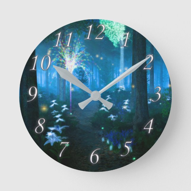 Fantastes: Natt i Fairy Land Clock Rund Klocka (Framsida)