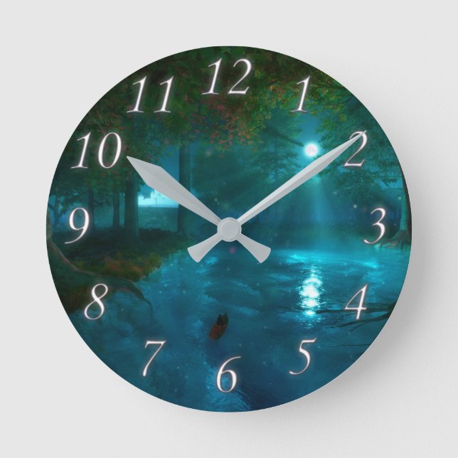 Fantastes: till Fairy Palace Clock Rund Klocka (Framsida)