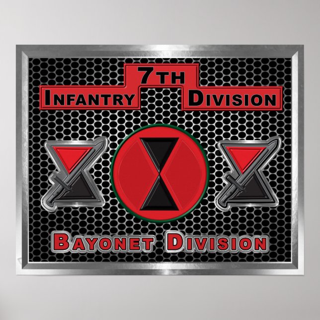 Fantastic 7:e Infantry Division ’Bayonet Division’ Poster (Framsidan)