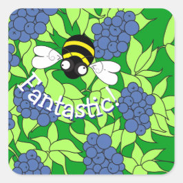 Fantastic Bee Sticker Fyrkantigt Klistermärke