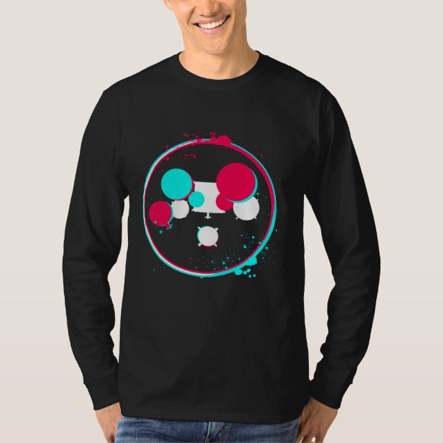 Fantastic colourful drum t shirt (Framsida)