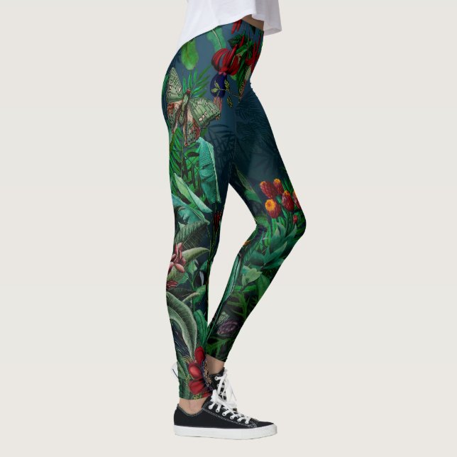 Fantastic Fabulous Midnight Rainforest Leggings (Höger)