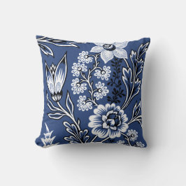 Fantastic Flowers (Blue) Fine Art Kudde