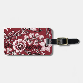 Fantastic Flowers (Maroon) Fine Art Bagagebricka