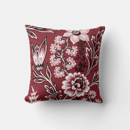 Fantastic Flowers (Maroon) Fine Art Kudde