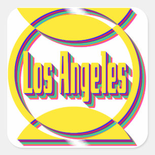 Fantastic Los Angeles 1 Sticker Fyrkantigt Klistermärke