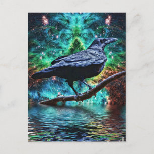 Fantastic Night Raven Vykort
