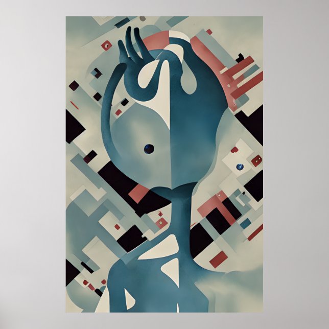 Fantastic Planet Bauhaus Stil Poster (Framsidan)
