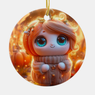 Fantastic Pumpkin Kid Julgransprydnad Keramik