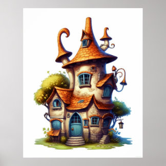 Fantastic Tale Cottage House Poster