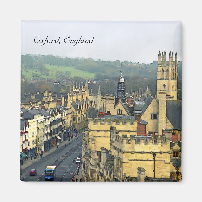 Fantastic View, Oxford, England, High Street #3 Magnet (Framsidan)