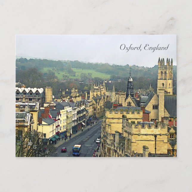 Fantastic View, Oxford, England, High Street #3 Vykort (Framsida)
