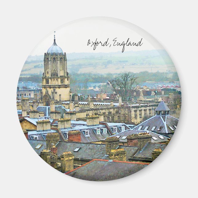 Fantastic View, Oxford, England, Tak Top #1 Magnet (Framsidan)